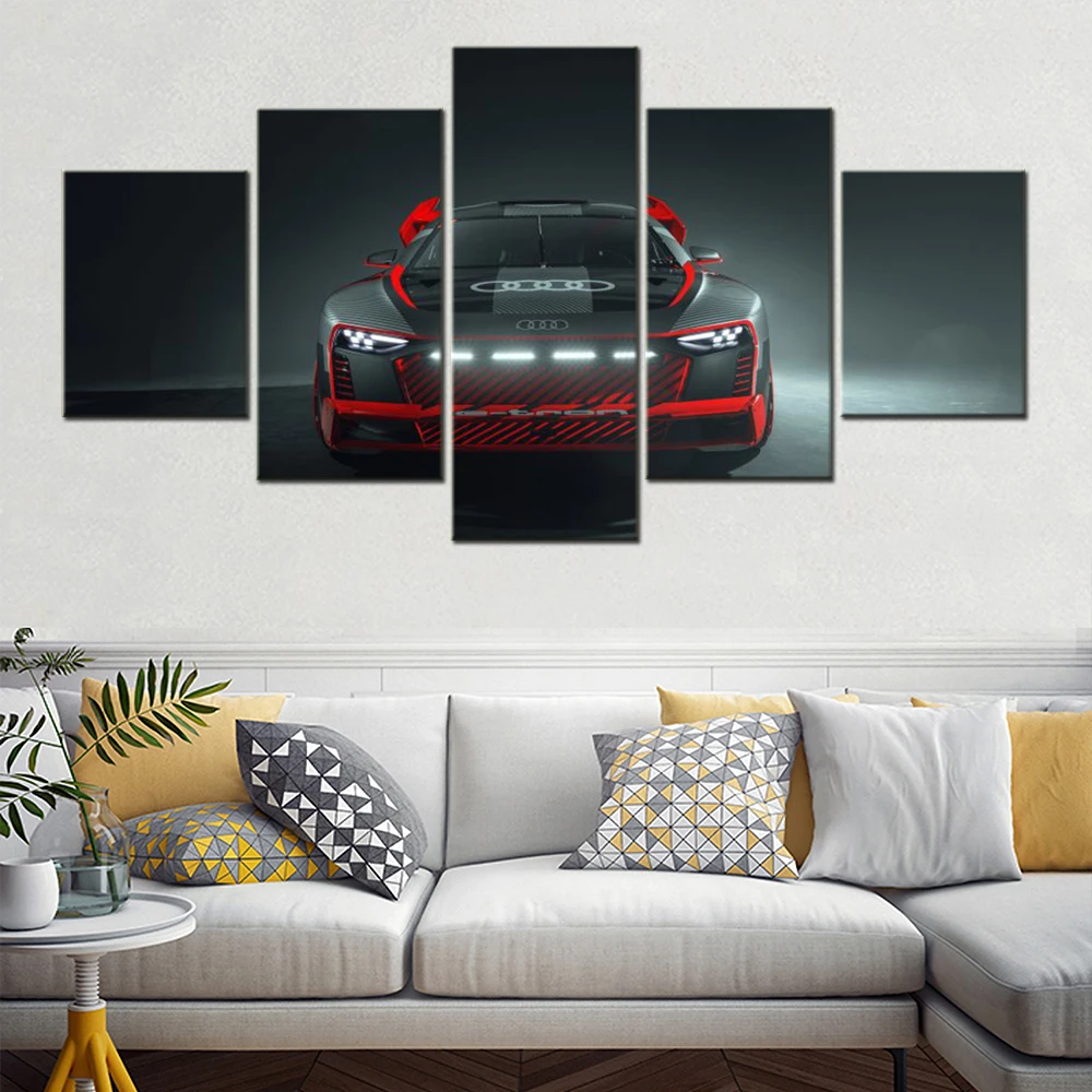 

5 Pieces Canvas Artwork Audi S1 Decor Painting Living Room Wall Picture Print Bedroom Modern Modular Home Decoration Framework