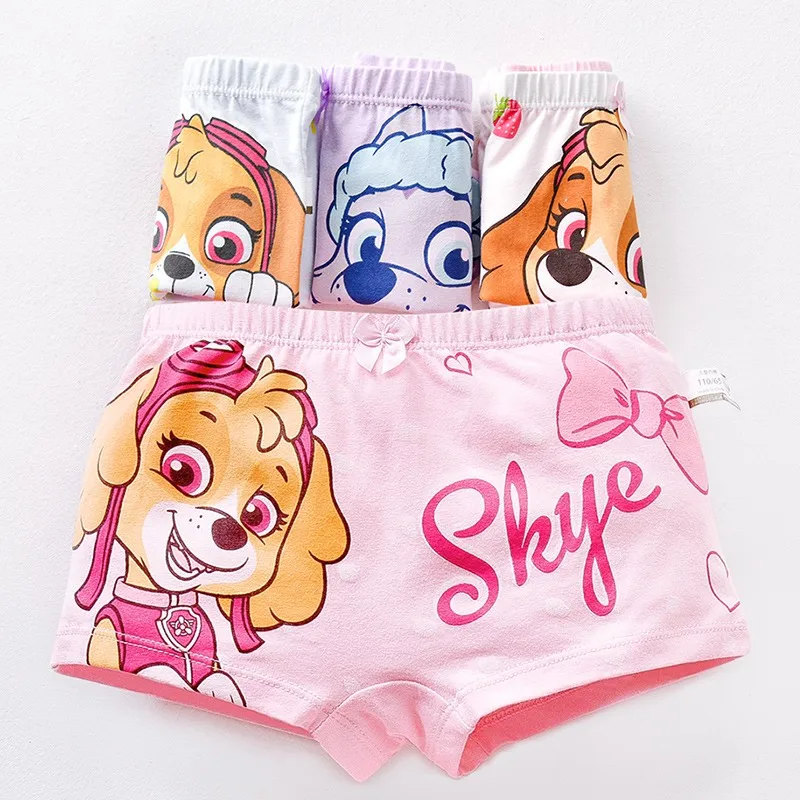 Paw Patrol Original girls Undepants Skye Everest Cotton Underwear 2-4-6-8-year-old kids Children Birthday gift 4pcs/set children underwear
