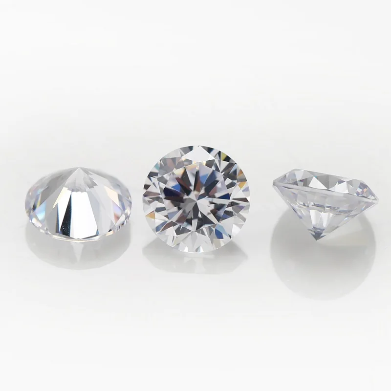 5000pcs Size 0.7mm~2.5mm 5A Round Cut White Cubic Zirconia Stone Loose CZ Synthetic Gems For Jewelry Making