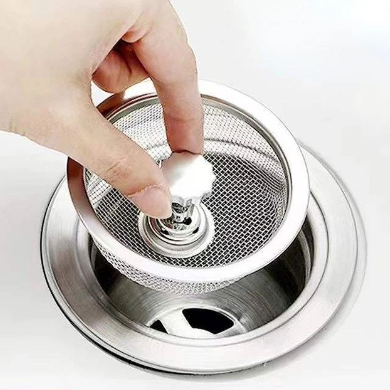 1PCS Kitchen Sink Filter Stainless Steel Mesh Sink Strainer Filter Bathroom Sink Strainer Drain