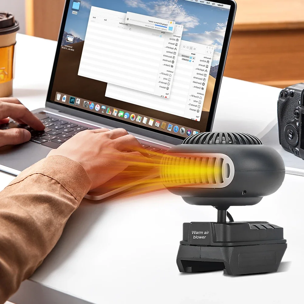 170W Car Electric Heater Fan Battery Powered Portable Small Space Heater Low Noise Thermostat Space Heater for Cold Weather