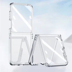 Luxury Ultra Slim Matte Shockproof Case with Screen Protector for Samsung Z Flip 8 (Transparent)