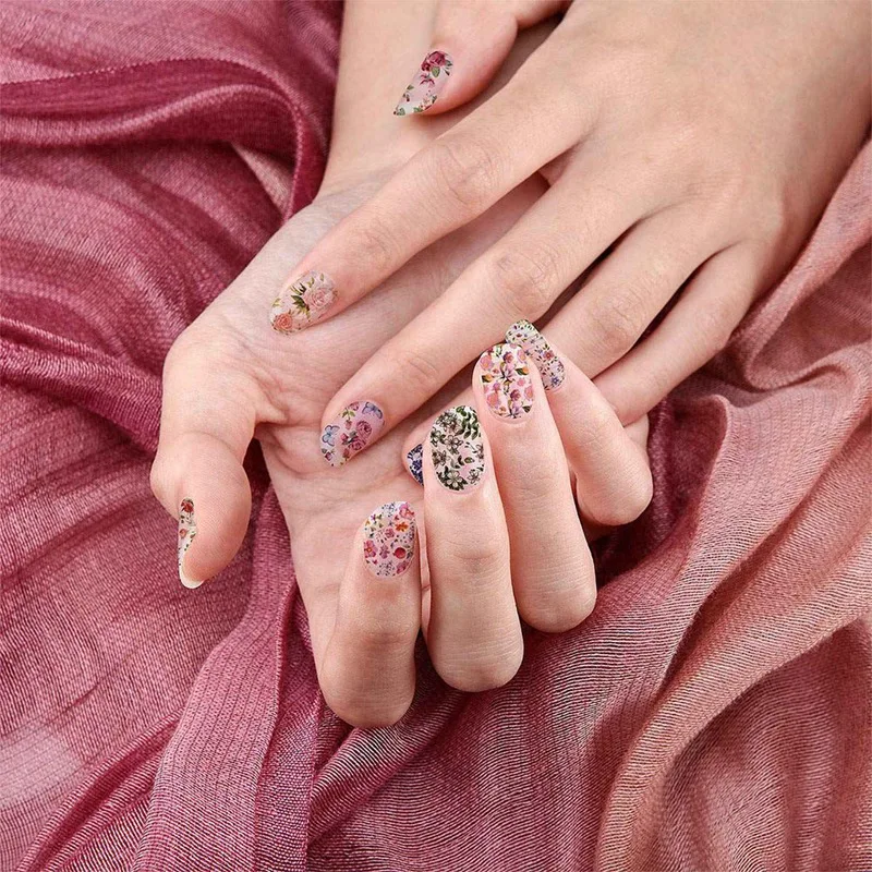 

Наклейки из фольги для дизайна ногтей с цветочным рисунком-1 коробка, 10 свернутых звездных оберток и переводных наклеек