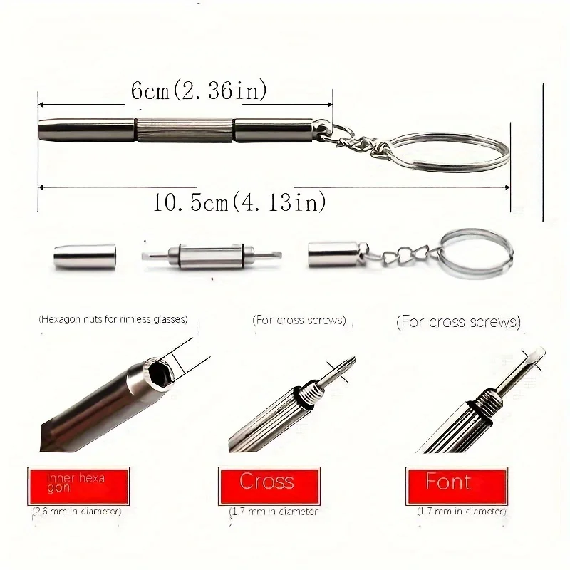 Multifunctional Screwdriver 3in1 Slotted Cross Hex Driver
