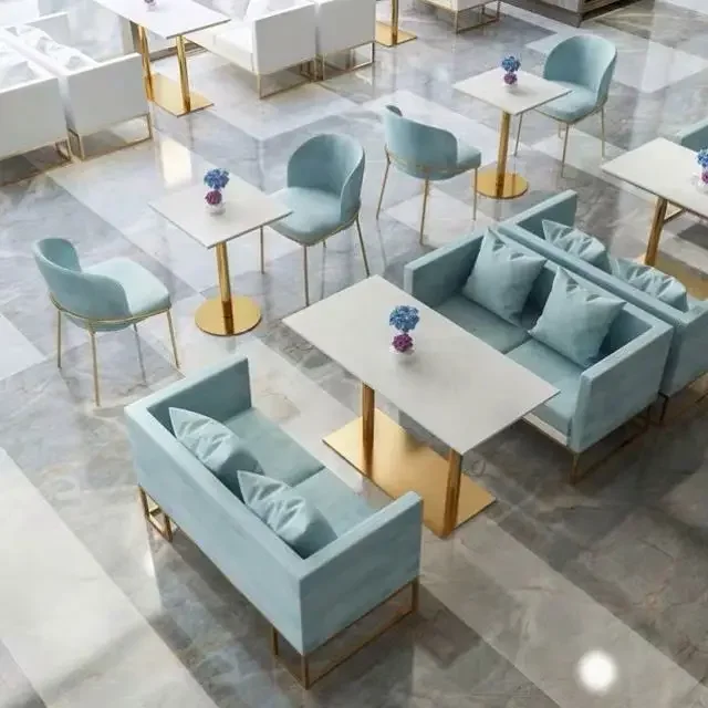 Modern Nordic Dining Room Dinner Table Cafe Restaurant Coffee Shop Furniture Dining Table Set with Chair