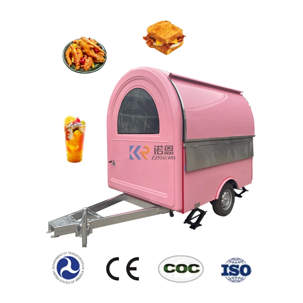 

Mobile Food Cart Various Color Street Snack Truck For Ice Cream Coffee Bread Shop Trailer Can Customized