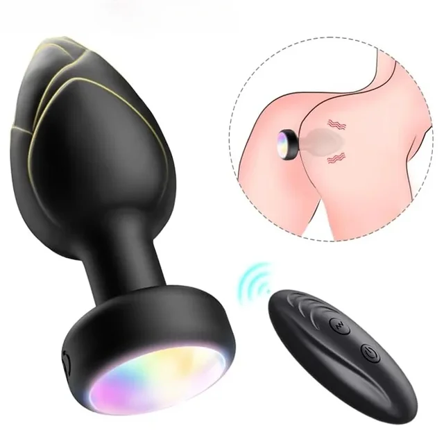 LED Anal Plug Vibrator Für Männer Prostata Massage Drahtlose Fernbedienung Butt Plug Vibratoren Sex Spielzeug Für Frauen Erwachsene Sex Spielzeug 1