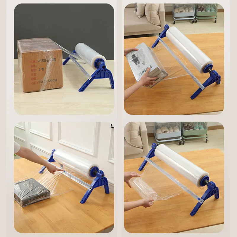 50cm Wrapping Film Packaging Machine Cling Film Commercial Desktop Durable Wall Mounted Cutter Manual Support Packing Machine
