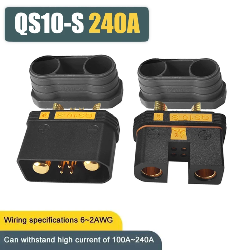 Masculino Plugue Feminino para Veículo Elétrico Terminal de Carregamento Empilhadeira Conector de Bateria de Alta Corrente Modelo Aeronave dc 750v 240a Qs10-s