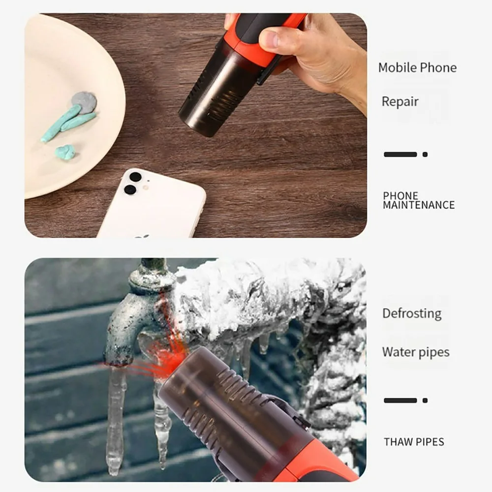 350W Mini Hot Air Gun Small Heat Shrink Film Electronic Mobile Phone Repair Soft Pottery Heat Shrink Film Portable Heating Gun