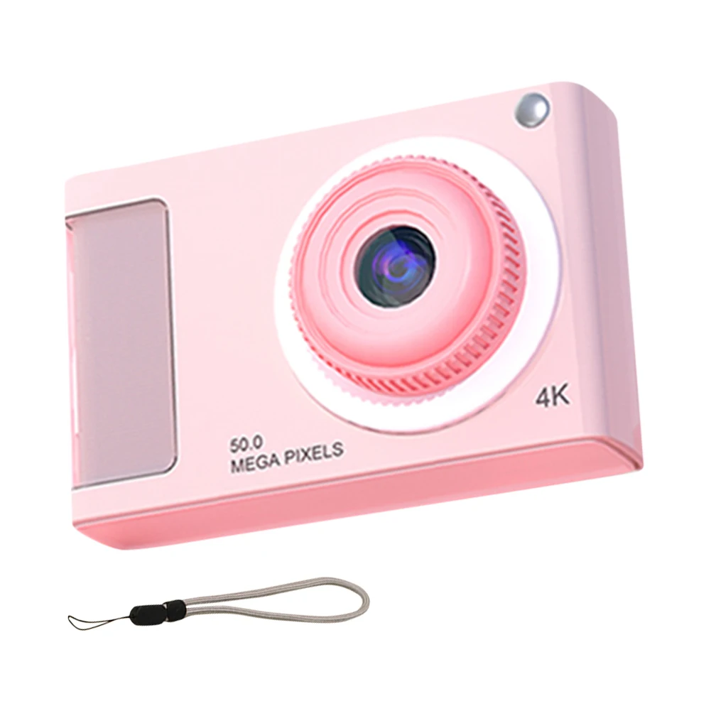 학생용 흔들림 방지 셀카 카메라, 48MP HD 미니 카메라, 2.4 인치 IPS 디스플레이, 16X 줌 비디오 카메라, 4K, 필 라이트, 어린이 선물