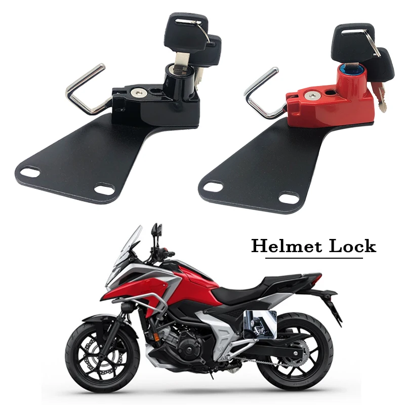 

Helmet Lock Mount Hook Anti-theft Security with 2 Keys For HONDA NC750X NC750S NC700S NC700D NC700X NC750D 2012-2021 Motorcycle