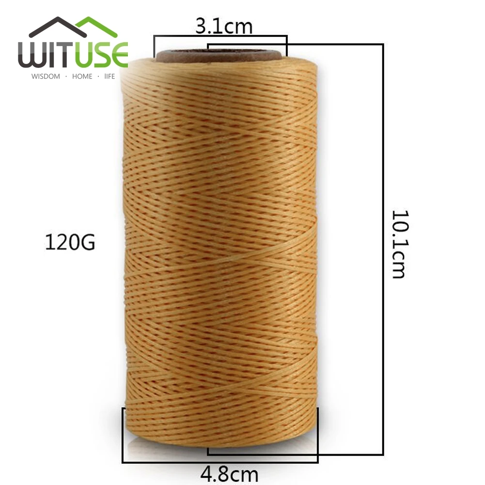 100% 리넨 왁스 스레드 로프 롤 고품질 꼬기 코드 DIY 260 미터 0.8mm 150D 가죽 왁스 재봉틀 스레드 손