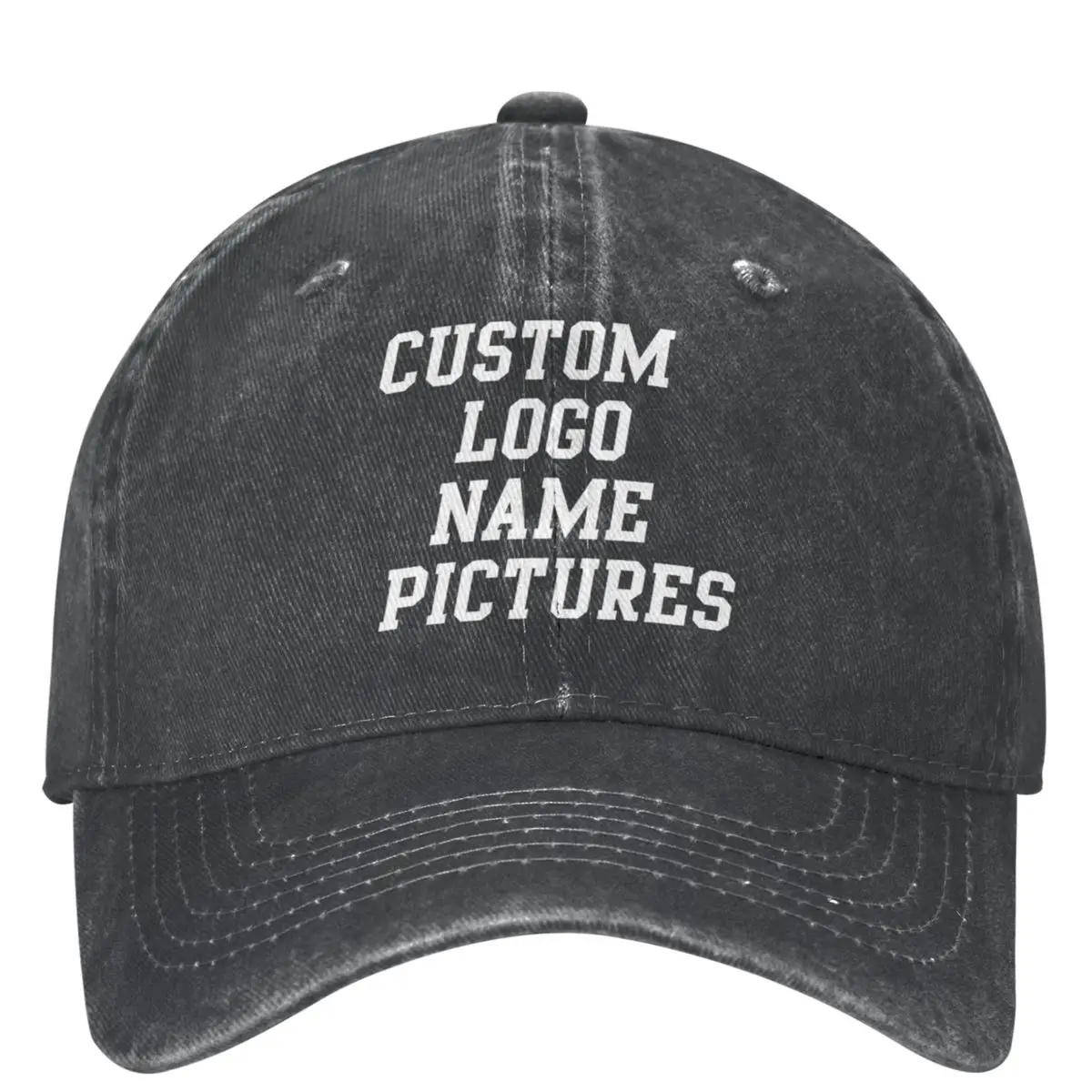 

Регулируемая бейсболка для мужчин и женщин, винтажная Кепка с индивидуальным фото логотипом, текстом и именем