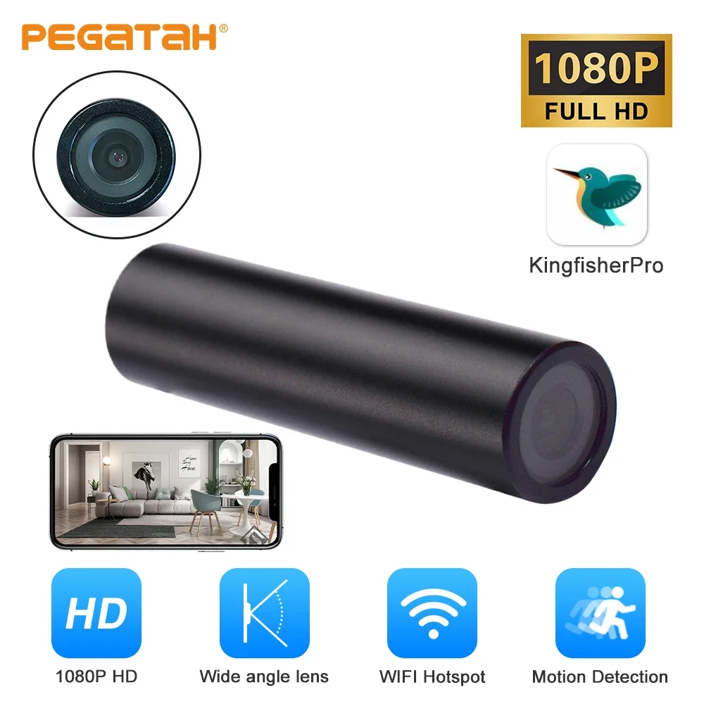 PEGATAH Audio Door Eye Hole Camera 1080P 3.6mm Wide Angle Lens Network Mini Peephole Door Wifi Cameras P2P for Home Security