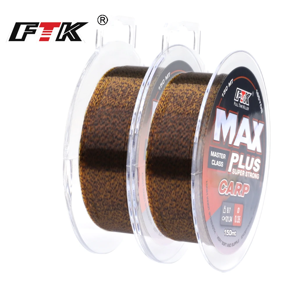 

FTK 300M 150M Invisible Nylon Fishing Line Speckle Sinking Thread Fluorocarbon Spotted Line Carp Fishing Fishing Line 34.32LB
