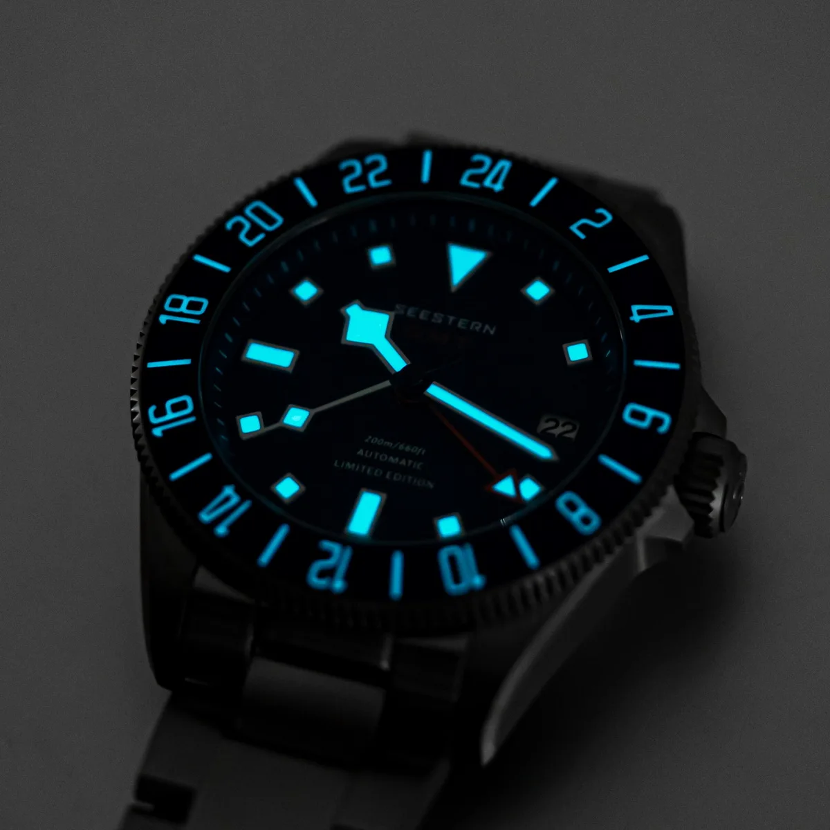 [期間限定出品] SEESTERN チタンGMT 2025Limited SEESTERN Titanium Diver Men of Watch GMT Automatic