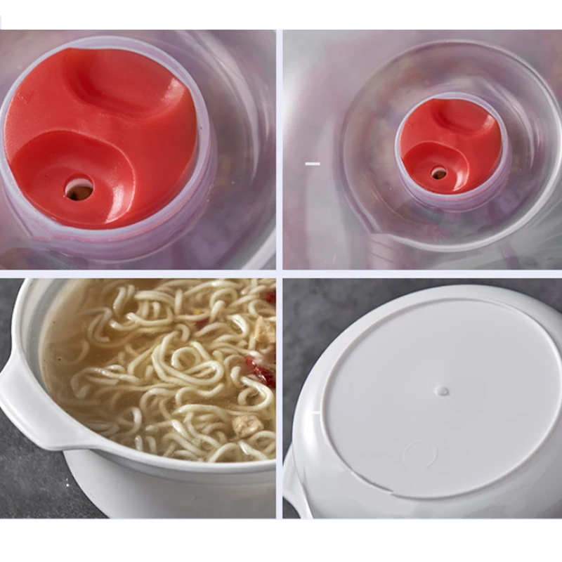 Eco-Friendly Home Kitchen Microwave Heated Rice and Bun Steamer with Lid