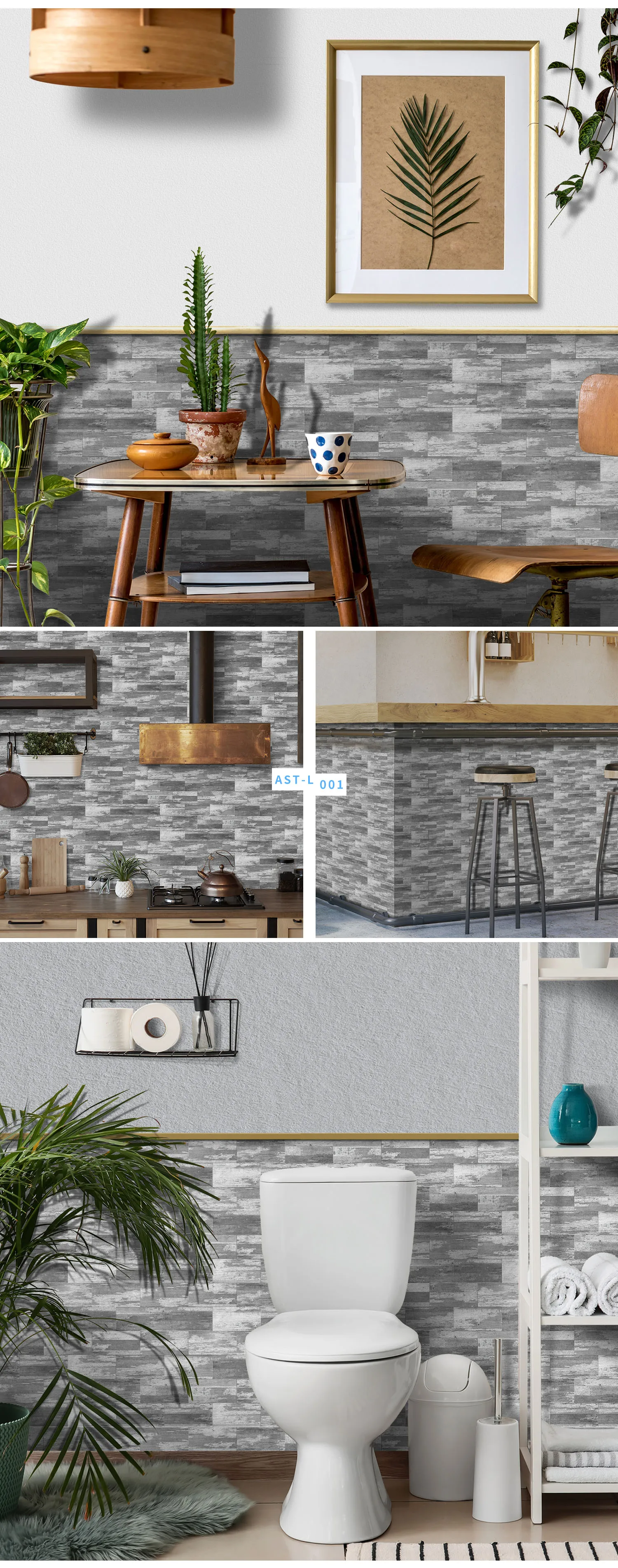 2-10 stücke selbst klebende Tapete wasserdichte Wanda uf kleber für Wände dickere Pe Schaum Aufkleber Küche Bad DIY Papel de Parede – Detail 12