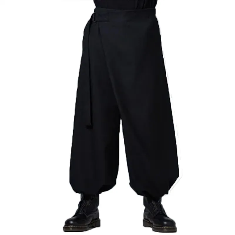 

New Men's Loose Wide Leg Pants Black Simple Casual Black Skirt Pants Men's Spring And Summer New Large Wide Leg Casual Pants