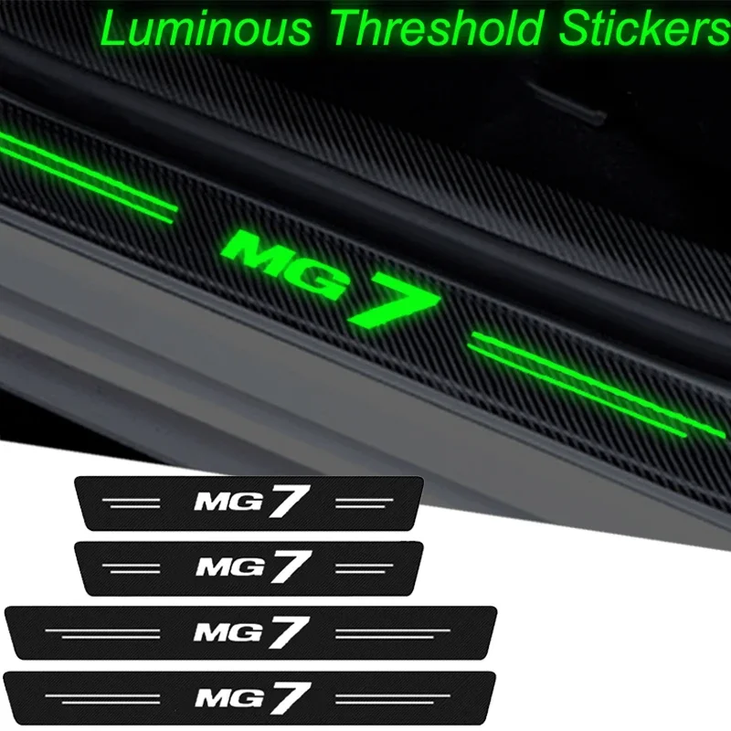 

Car Luminous Trunk Sill Anti Scratch Dirty Tape Door Threshold Stickers Scuff Scratch for MorrisGarages MG7 Logo Accessories