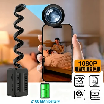 Mini Wifi HD 1080P Surveillance Camera with Adjustable Lens Remote Monitoring Home Security Wireless IP Camera Loop Record Cam 1