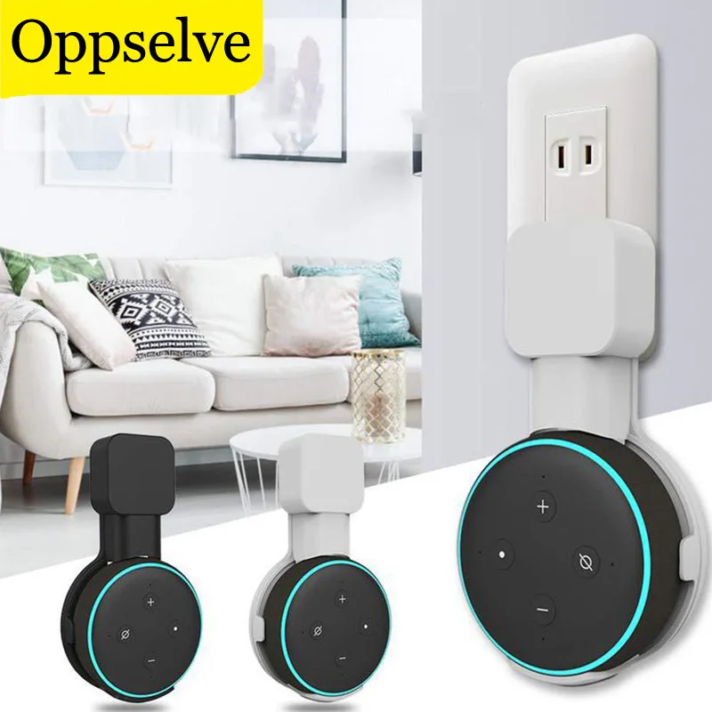 Presa Supporto Per Montaggio A Parete Per Amazon Alexa Echo Dot 3Rd Gen Supporto Per Staffa Per Gancio Supporto Per Assistente Vocali Salvaspazio Acce