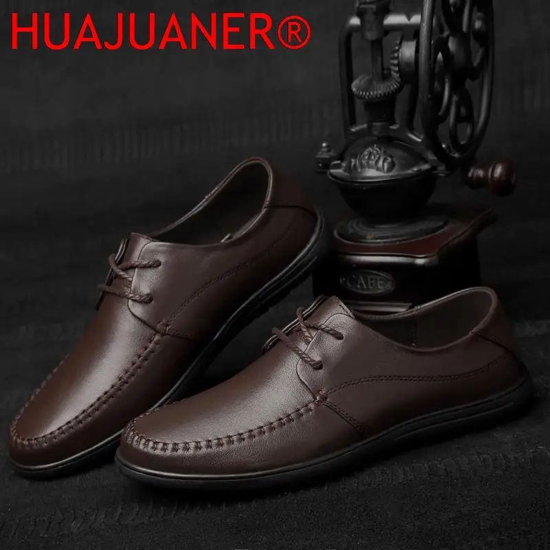 Casual Shoes Men's Genuine Leather Oxfords Shoes For Men New British Style Luxury Business Business Gentleman Casual