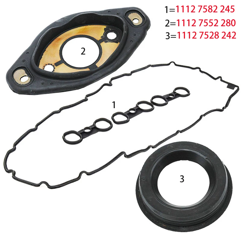 Valve Cover Gasket Camshaft Adjuster Gasket Oil Seal for BMW E90 E93 E92 323i 325i 328i 330i N52 11127582245