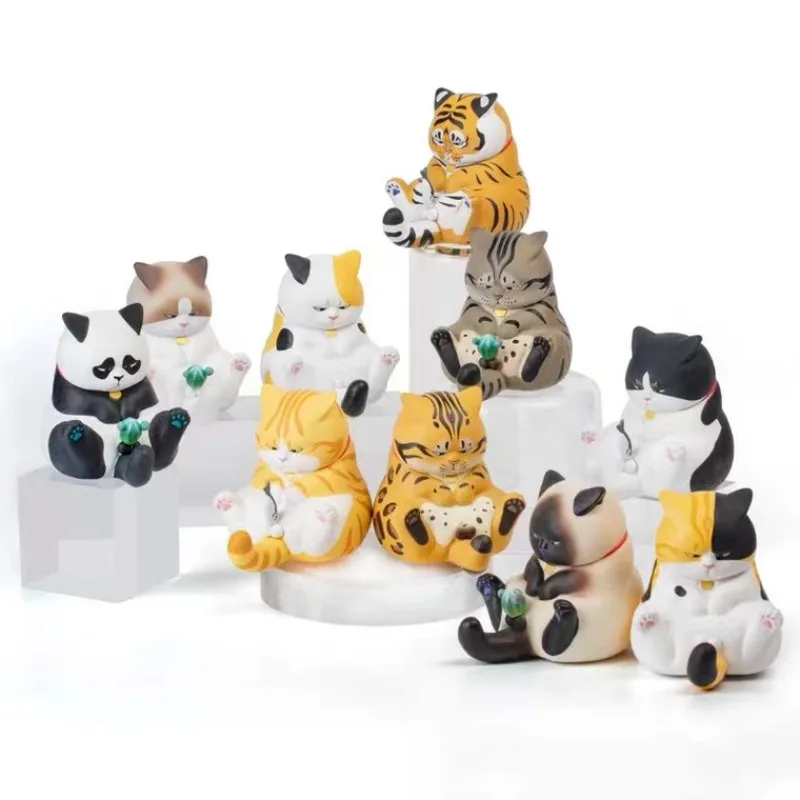 

Genuine Goods in Stock KONG CJOY Staring At The Crotch Cat Q Version Small Animals Model Art Collection Desktop Decoration Gift
