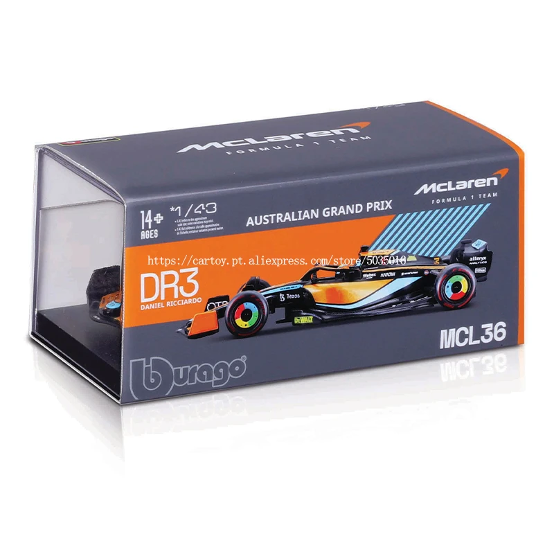 Auto Bburago 1:43 2022 F1 Mclaren Mcl36 #3 Ricciardo | Cuotas sin interés
