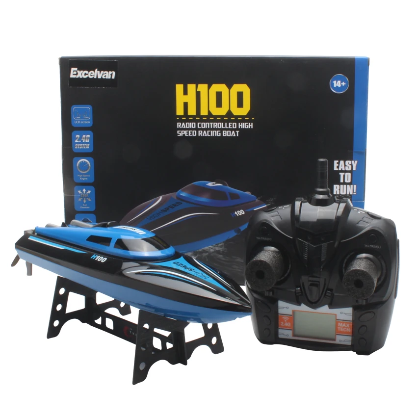 

2.4G RC Speedboat H100 Waterproof Anti-collision High Speed Racing Remote Control Boat Outdoor Electric Boat Gifts Toys for boys