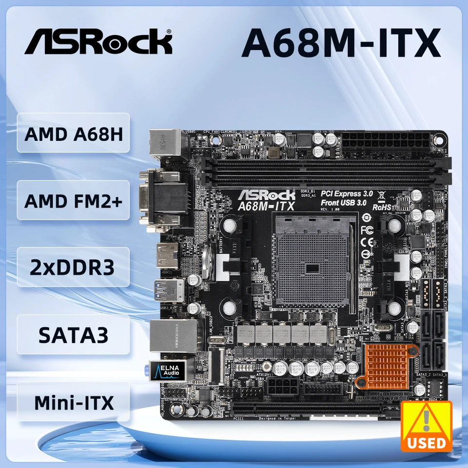 ASROCK A68M Mini-ITX Motherboard A68M-ITX Socket FM2 AMD A68H DDR3