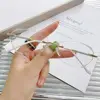 Diamond Frameless Myopia Glasses Anti-Blue Light Eye Protection Ultra Light Eyeglasses Men Women Vision Care 100~400 Diopter 2