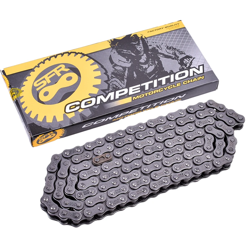 NICHE 428 X-Ring Motorcycle Chain – Gold, 128 Links, For Yamaha DT125 LC, 2-Year Warranty