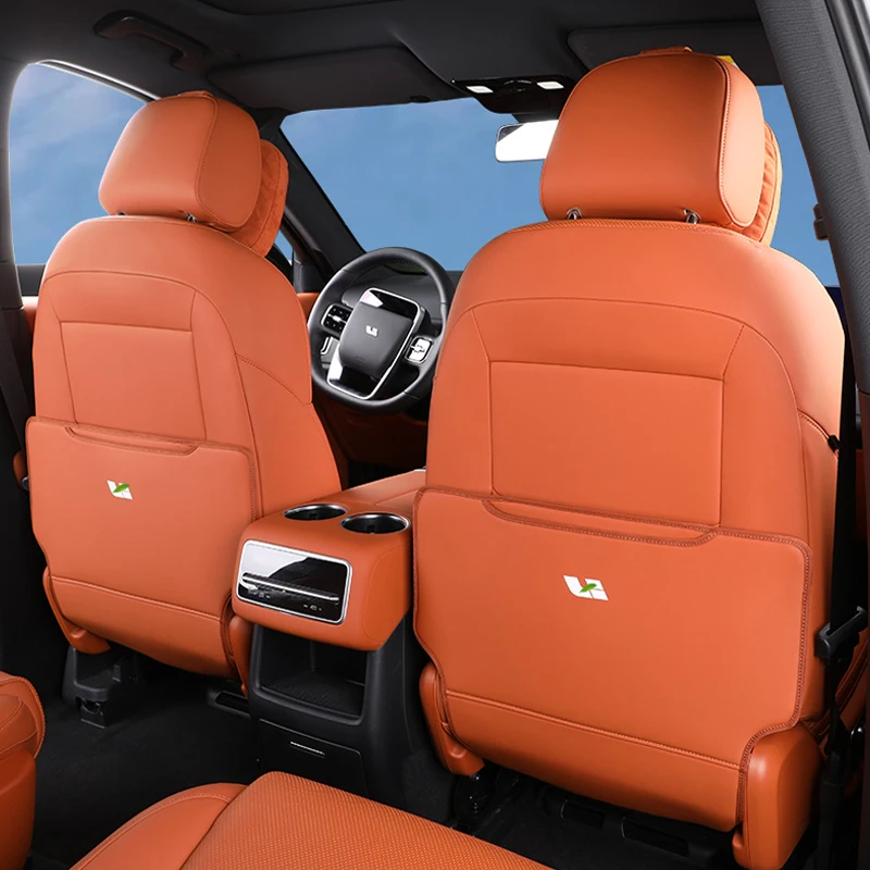 For Li Lixiang L9 Car PU Leather Anti Kick Mat Pad Anti-kick Protector Mats Seat Back Protector Auto Accessories car seat protector