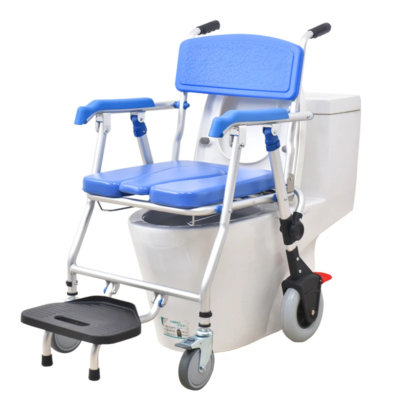 High quality Commode seat shower commode chair wheels for adult old people 5