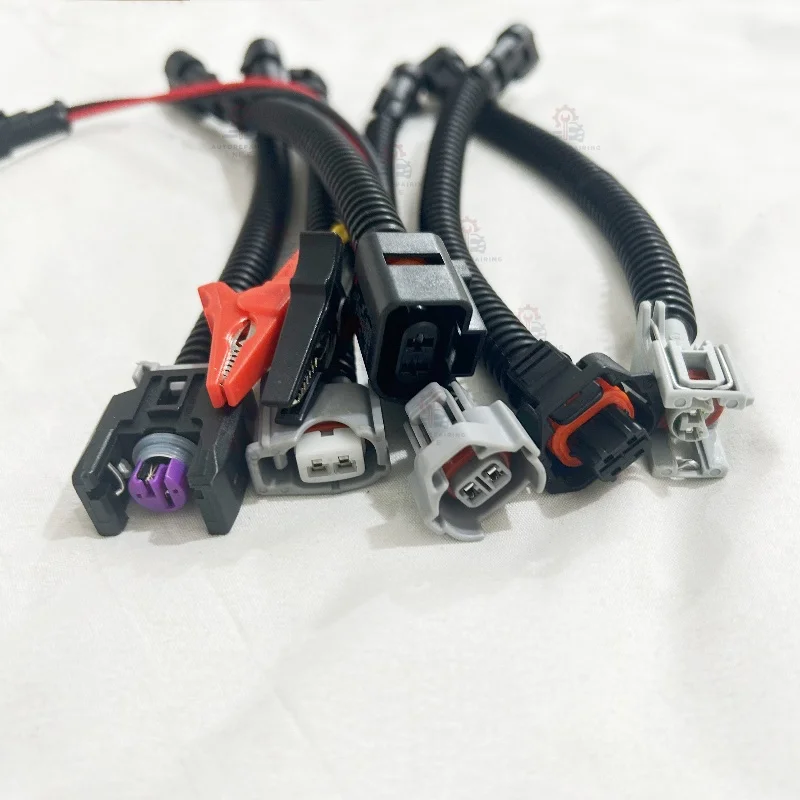 보쉬 덴소 델파이 7종 디젤 커먼 레일 인젝터 하네스 플러그 액세서리 연료 인젝터 감지기 하네스