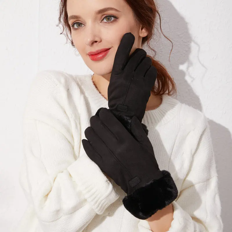 Women Full Finger Gloves 1/2 Pcs Autumn Winter