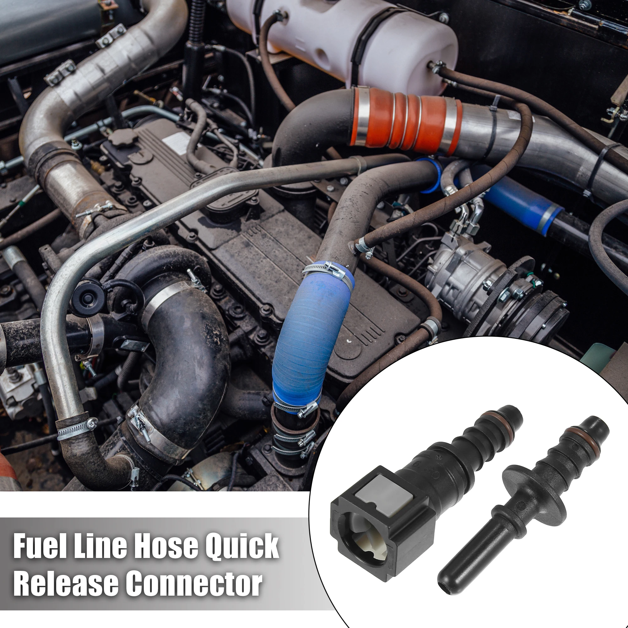 Hose Coupler X Autohaux 6.3/7.89/9.49/9.89/11.8/15.82 8mm 10.5mm Fuel Line Hose Quick Release Connector Disconnect Hose Fuel Line Coupler