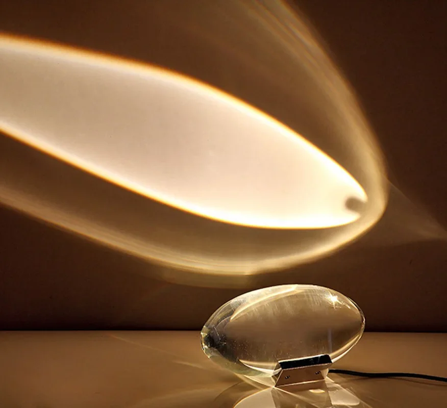 Italian Designer Table Lamp Led Crystal Eye Of The Sky Egg-shaped Lamps Living Bedroom Decor Light Night Projector Bedside Lamp 3