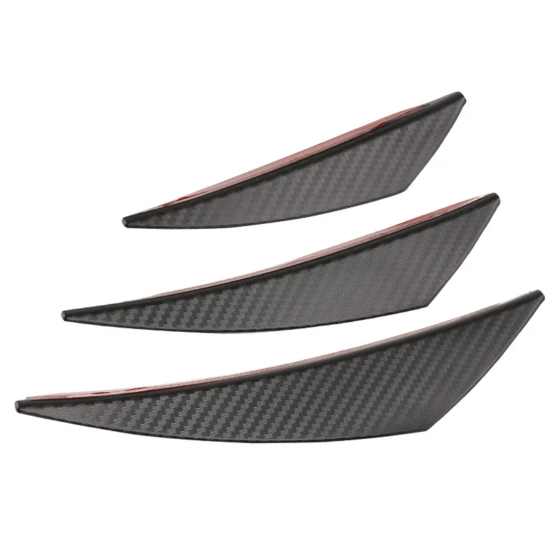 Universal Front Bumper Lip Decoration Diffuser Splitter Fins Body Spoiler Canards Valence Chin Car Tuning Canard Decor 4/6pcs car bumper spoiler bumper lip bumper strip bumper lip decoration front bumper decoration