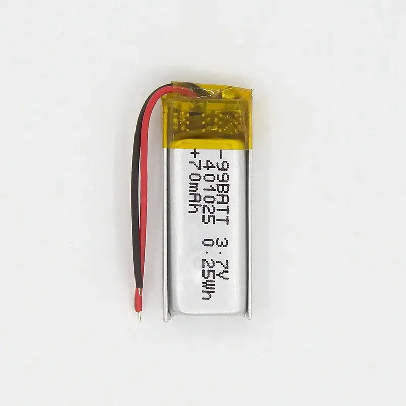 Bluetooth Headset Lithium Battery 1-10pcs 401025 3.7V 70mAh Li Polymer Cell for Voice Recorder Handheld Fan Selfie Stick Lipo rechargeable lithium batteries