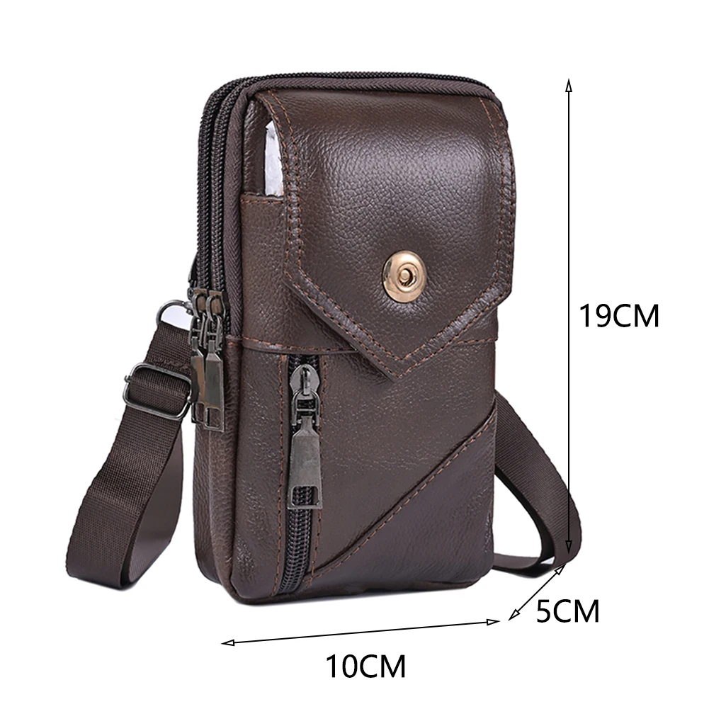 Men Stylish Crossbody Bag Waterproof Leather Simple Shoulder Bag Lightweight Fashion Sling Bag Male Travel Outdoor Bag