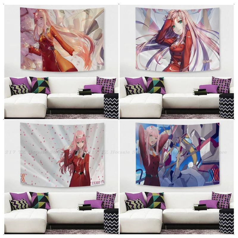 

Anime Zero Two Tapestry Colorful Tapestry Wall Hanging Bohemian Wall Tapestries Mandala Wall Art Decor
