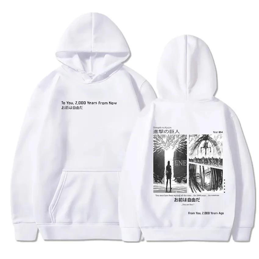 

Autumn Winter Men Hoodie Anime AOT Season 4 Final Rumbling Eren Yaeger Print Hoodies ​Sweatshirts Women Hoody Unisex Streetwear