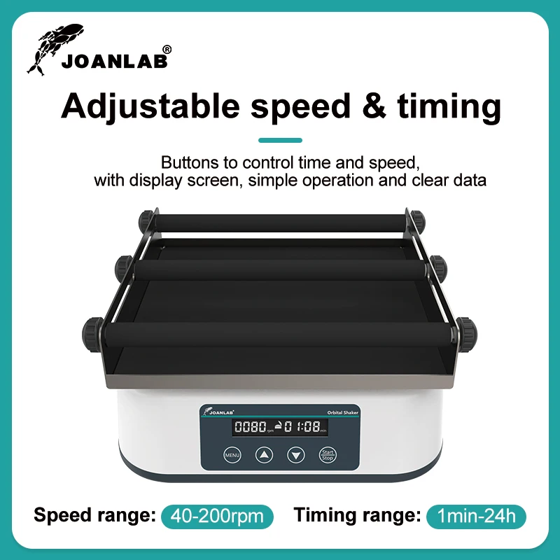 JOANLAB Orbital Shaker Digital Display Orbital Rotator Shaker Laboratory 200rpm SK-20Pro