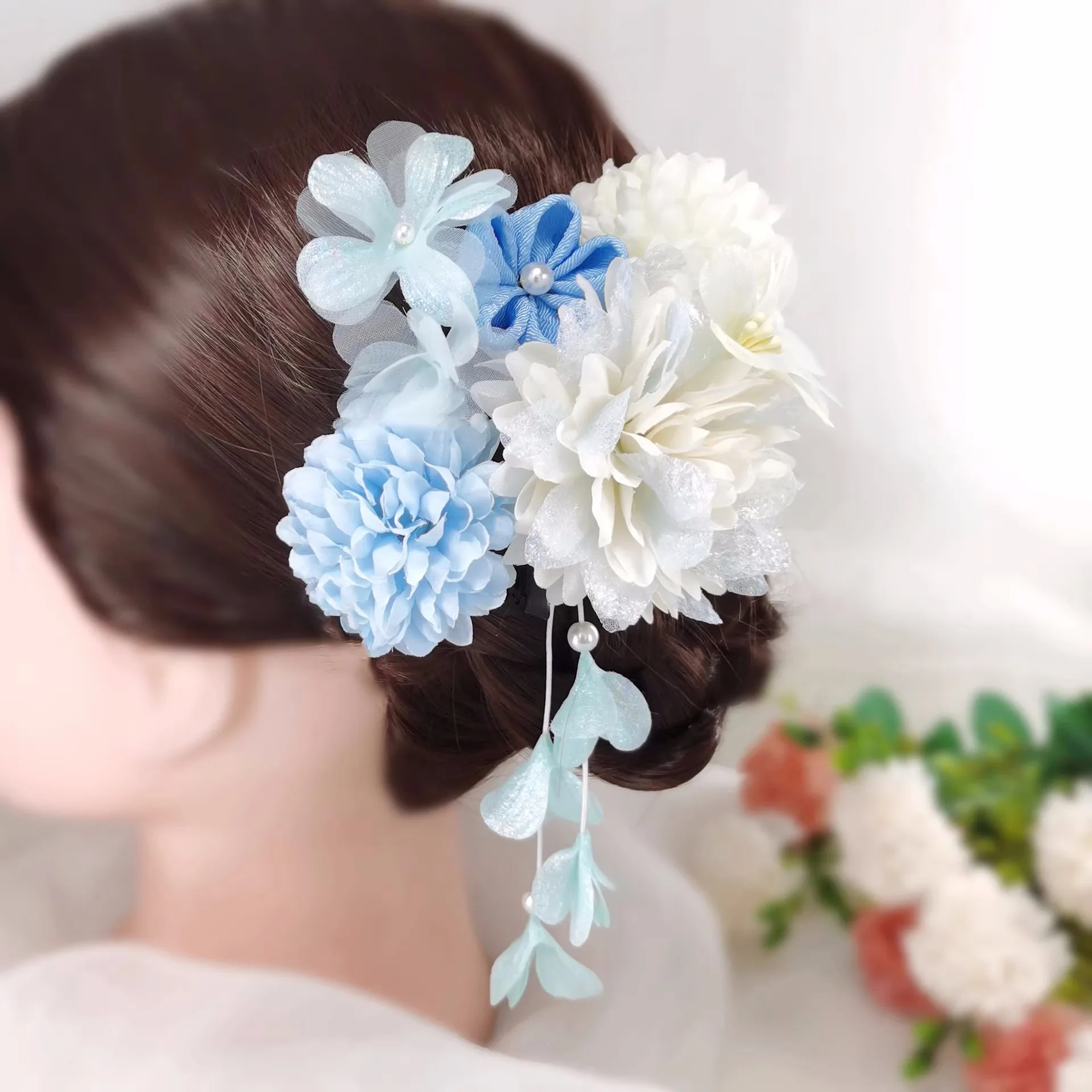 

Japanese kimono headdress Wedding Ceremony Coming-of-age Exquisite Handmade Headdress