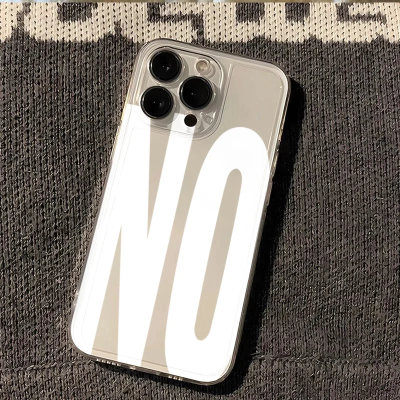 Women's Creative Transparent TPU Phone Case - English Design