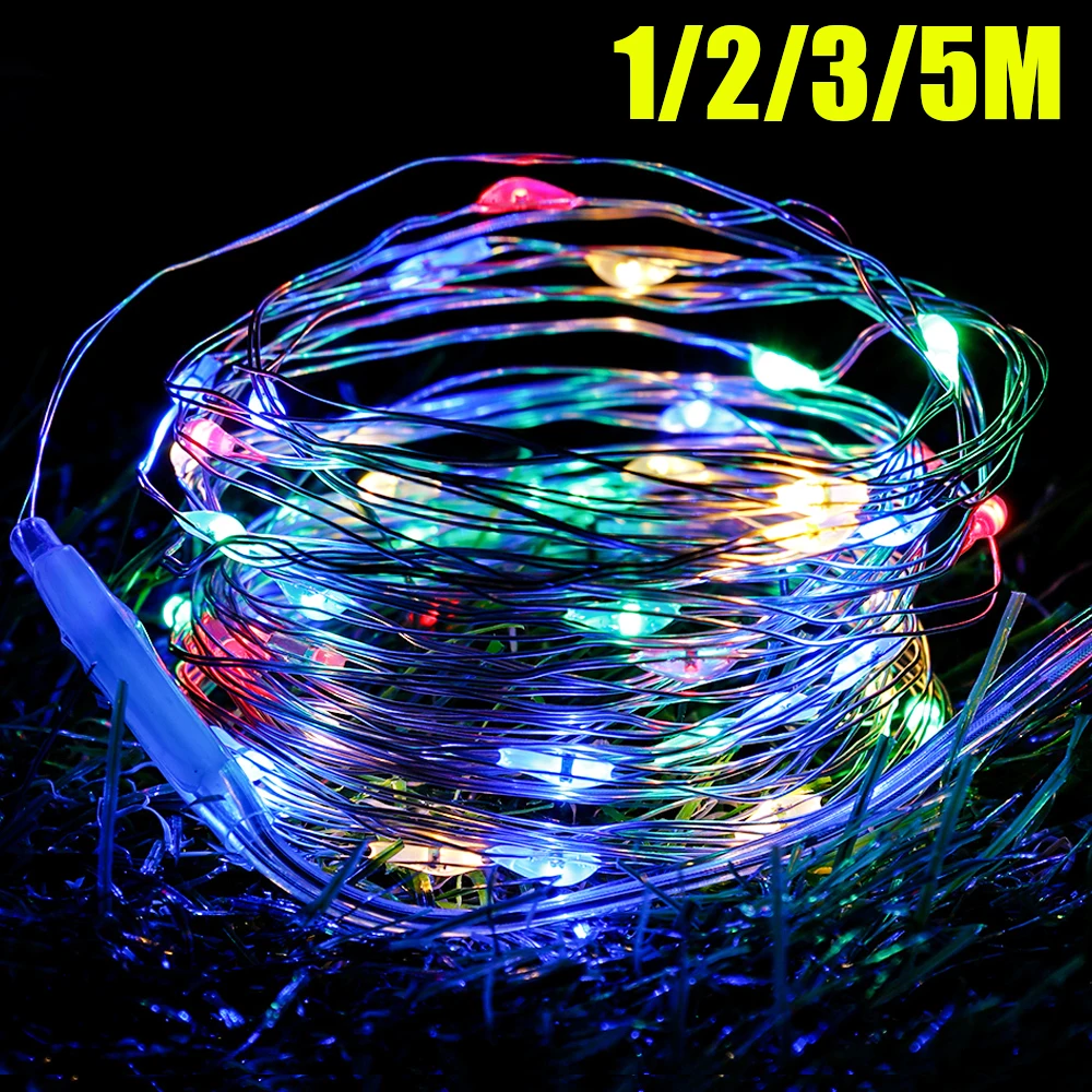 5MLEDStringLightsBatteryPoweredWaterproofCopperWireGarland